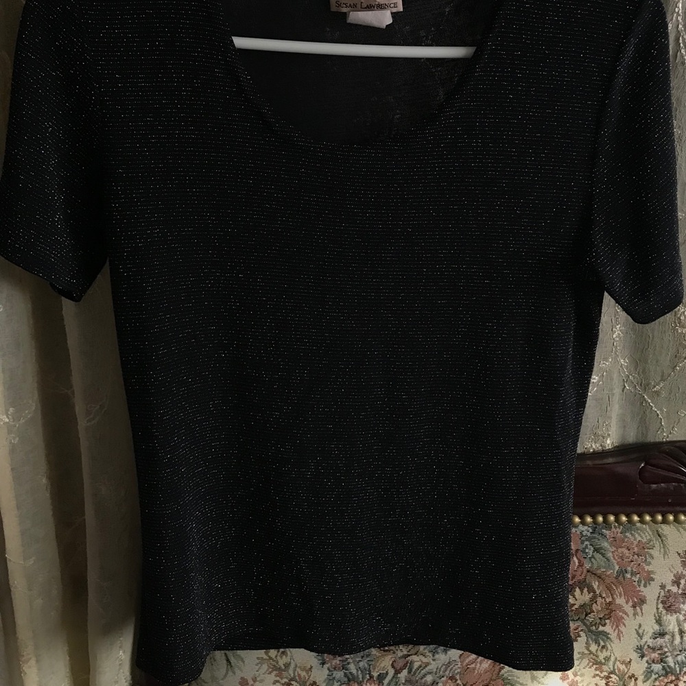 Black glittery shirt